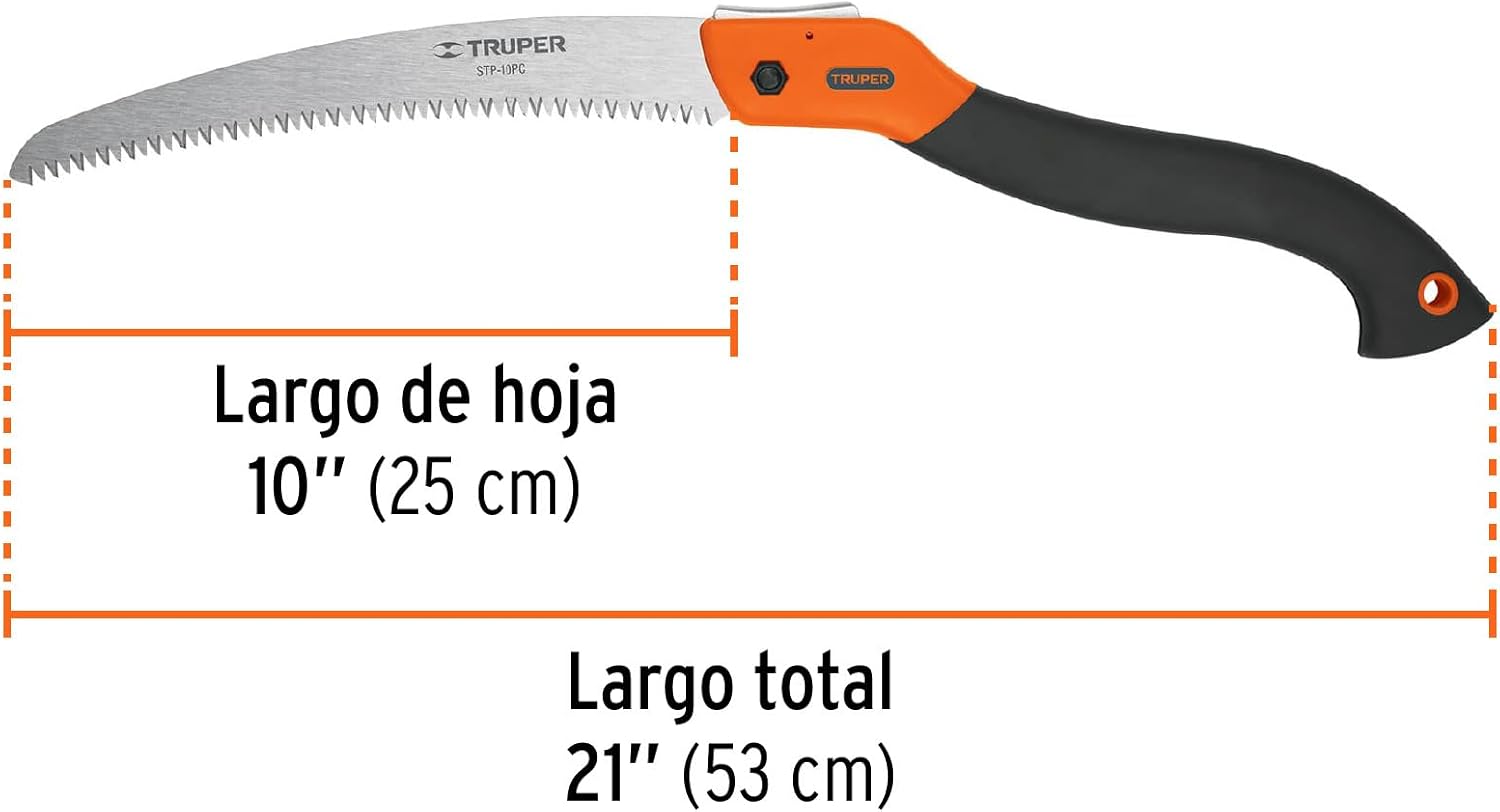 Folding saw 10 ', curved blade