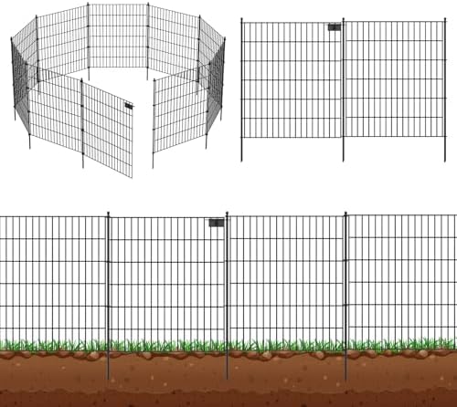 toolterritary 5 panels no dig garden fence with, side view