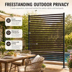otosunny metal outdoor privacy screen freestanding, 36" w, package contents