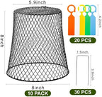 soujoy 10 pcs 8"x8" chicken wire plant protect shown in use