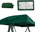 Swing Canopy Replacement Top 75x47in 84x48in Universal Outdoor Swing Chair Replacement Canopy Top Covers 3 Seat 210D Thickened Oxford(Green,84x48x9in)