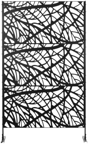 outsunny decorative outdoor privacy screen see-through fence panel, package contents