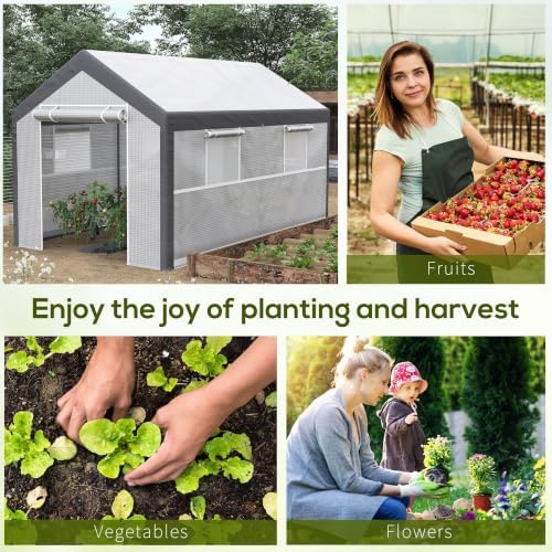 outsunny 12' x 7' x 7' greenhouse walk-in, package contents