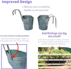 lalagreen rail planter (11.2 in, 6 pack) silver, close-up detail