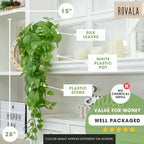 rovala silk plants for home decor indoor in on a desk or shelf