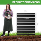 no-dig metal privacy fence screen, 42" h × shown in use