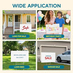 lawn signs corrugated plastic 17x12 inches blank yard on a desk or shelf