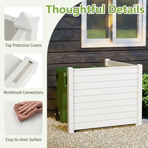 privacy screen 2 fence panels, 48" x 38" shown in use