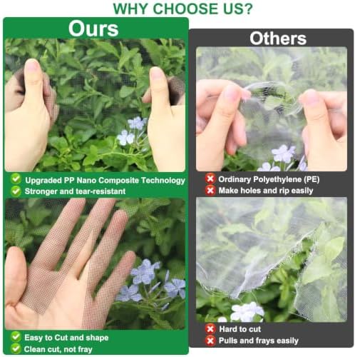 mosquito net strong pp nanocomposite garden mesh netting shown in use