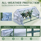 solayis mini greenhouse kit, 47.2" l x 23.6", side view