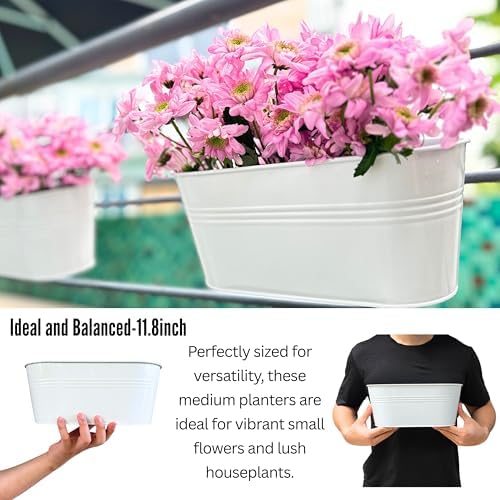 lalagreen outdoor rail planter (11.8 in, 8 pack) on a desk or shelf