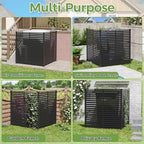 47" w x 48" h air conditioner fence, side view