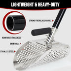 sand scoop for metal detecting, metal detector scoop, side view