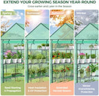 greenhouse for outdoors with screen windows, ohuhu upgraded shown in use