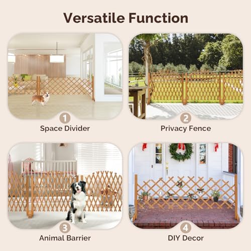 vingli 2pcs expandable garden fence with arched top, package contents
