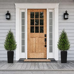 vivatrees 4ft artificial cedar topiary trees 2 pack, side view