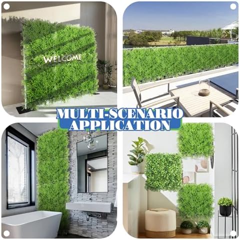 ecoopts 20" x 20" artificial ivy fence greenery shown in use
