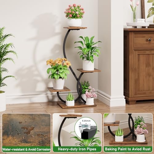 bacekoll plant stand with grow lights 4 tier on a desk or shelf