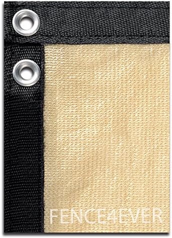 5'x50' 5ft tall 3rd gen tan fence privacy on a desk or shelf
