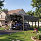 12×20 ft carport, 2"x2" reinforced frame & 29-gauge, close-up detail