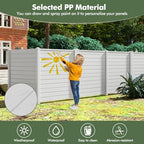 giantex no-dig air conditioner fence, 2 panels, 48''w, side view