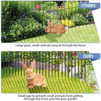 eibikdi 50ft x 13in garden animal barrier fence, front angle view