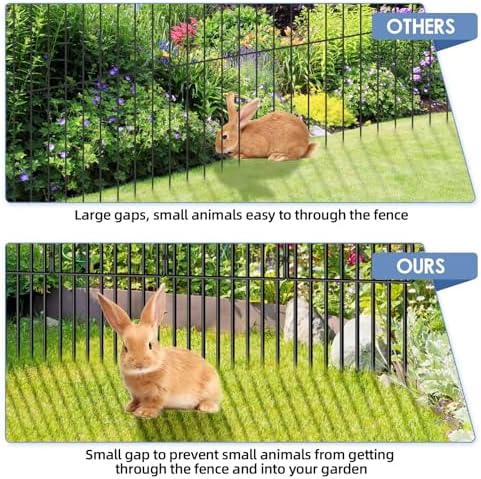 eibikdi 50ft x 13in garden animal barrier fence, front angle view