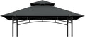 Grill Gazebo Replacement Top, 5 * 8 Outdoor BBQ Top Cover, Double Layer BBQ Gazebo Top Canopy for Model #L-GG001PST-F(Dark Gray)