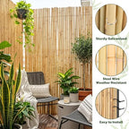 natural bamboo fence, 4 ft x 6 ft, side view