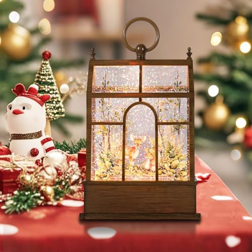 christmas snow globe lantern greenhouse water glittering globe showing dimensions