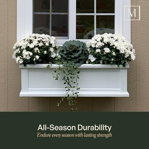 mayne cape cod 4ft window box - black, side view