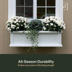 mayne cape cod 4ft window box - black, side view