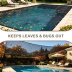 cool area 60-70% mesh tarp shade screen with showing dimensions