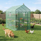 vevor walk-in greenhouse, 54" x 81.1" x 77.2", front angle view