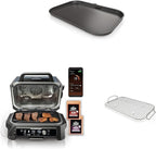 Ninja XSKGRIDLXL Woodfire Premium Griddle Plate & OG951 Woodfire Pro Connect Premium XL Outdoor Grill & Smoker & XSKRSTRKXL Woodfire Roast & Smoke Rack
