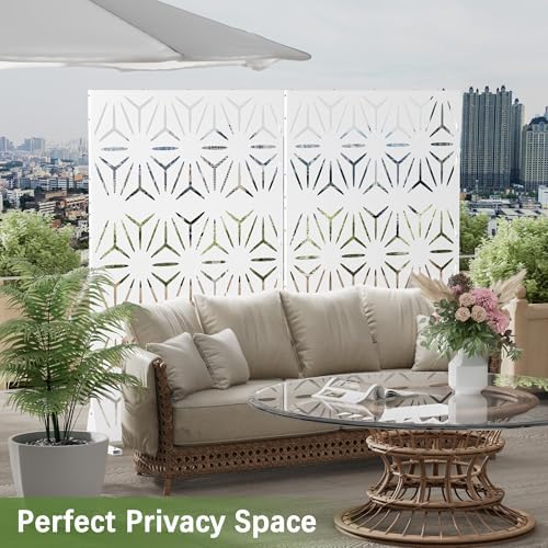 cofar metal privacy screen outdoor 72" h×44" w, close-up detail