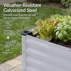 best choice products 72x24x30in non toxic galvanized raised on a desk or shelf