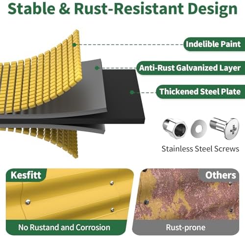 kesfitt raised garden bed, 4x2x1 ft galvanized steel shown in use