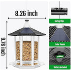 birdream 2 pack solar bird feeders for outdoors, close-up detail