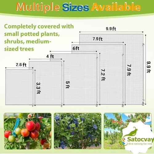 15×15ftextra large fruit tree netting with drawstring & on a desk or shelf