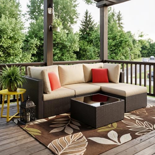 vongrasig 5 piece patio furniture sets, outdoor patio on a desk or shelf