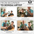 bonsai toolkit - mini garden tools, bonsai wire, front angle view