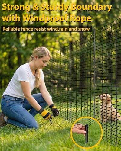 4'x50' temporary fence with posts, dog fence outdoor, package contents