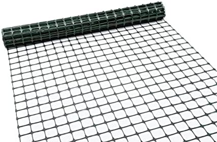 tenax garden fence - green plastic mesh, durable, side view