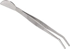 Bonsai Tweezers, Stainless Steel Long Handle Ergonomic Non Slip Grip with Smooth Edges for Removing Dead Leaves and Weeds from Bonsai Plants (Bent)
