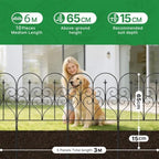 thealyn garden fence 32" x 10ft, 10 panels shown in use