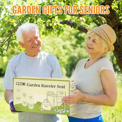 czzxi garden kneeler and seat, wider and thicker shown in use