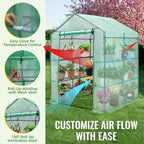 greengro greenhouse, 57 × 57 × 76" portable shown in use