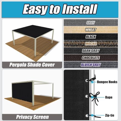 amagenix 90% shade fabric sun shade cloth with showing dimensions