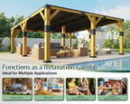 jocisland 20x20x9.2 ft heavy duty cedar wood carport, package contents